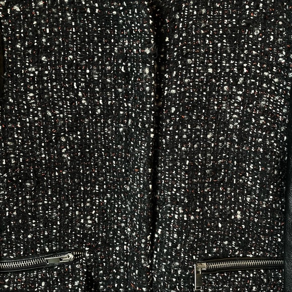 zara size XS trench coat jacket black plaid - Picture 5 of 7